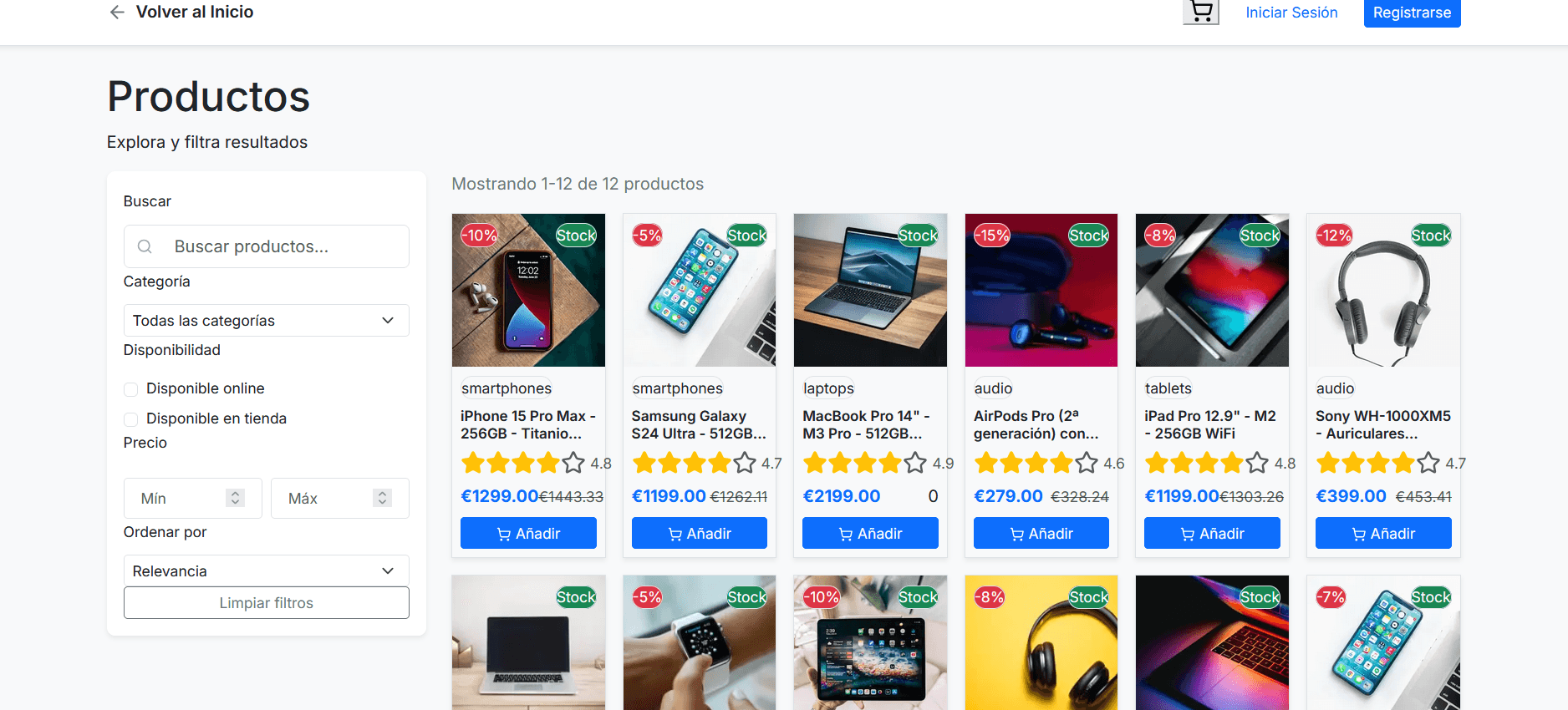 E-Commerce con pasarela de pago